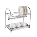 Pull out storage basket kitchen cabinet dish rack